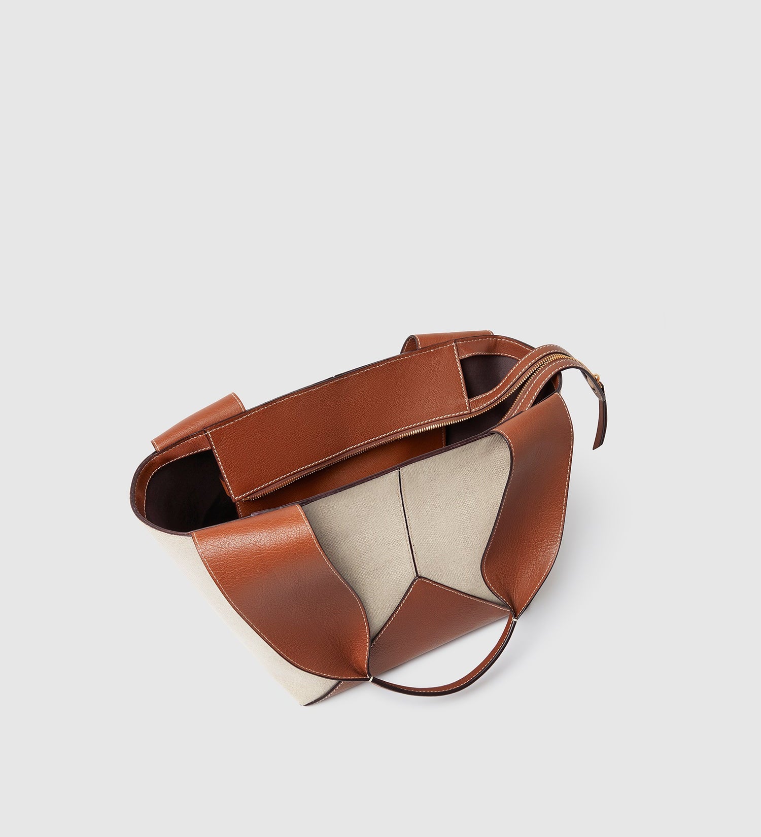 Metier - Market Small Natural Linen With Buffalo Cognac