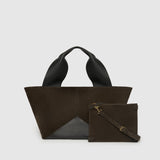 Metier - Market Weekend Suede Chocolate and Smooth Calfskin Black