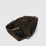 Metier - Market Weekend Suede Chocolate and Smooth Calfskin Black