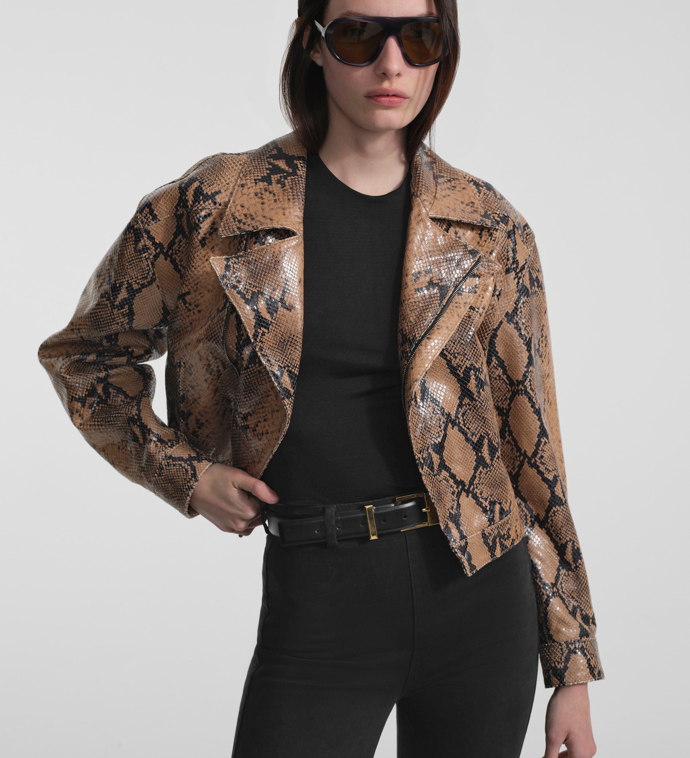 Aflalo - Mentra Jacket in Python Embossed Leather