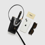 Metier - Minimalist Double Glossy Calfskin Black