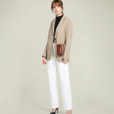 Metier - Minimalist Double Glossy Calfskin Burnt Tobacco
