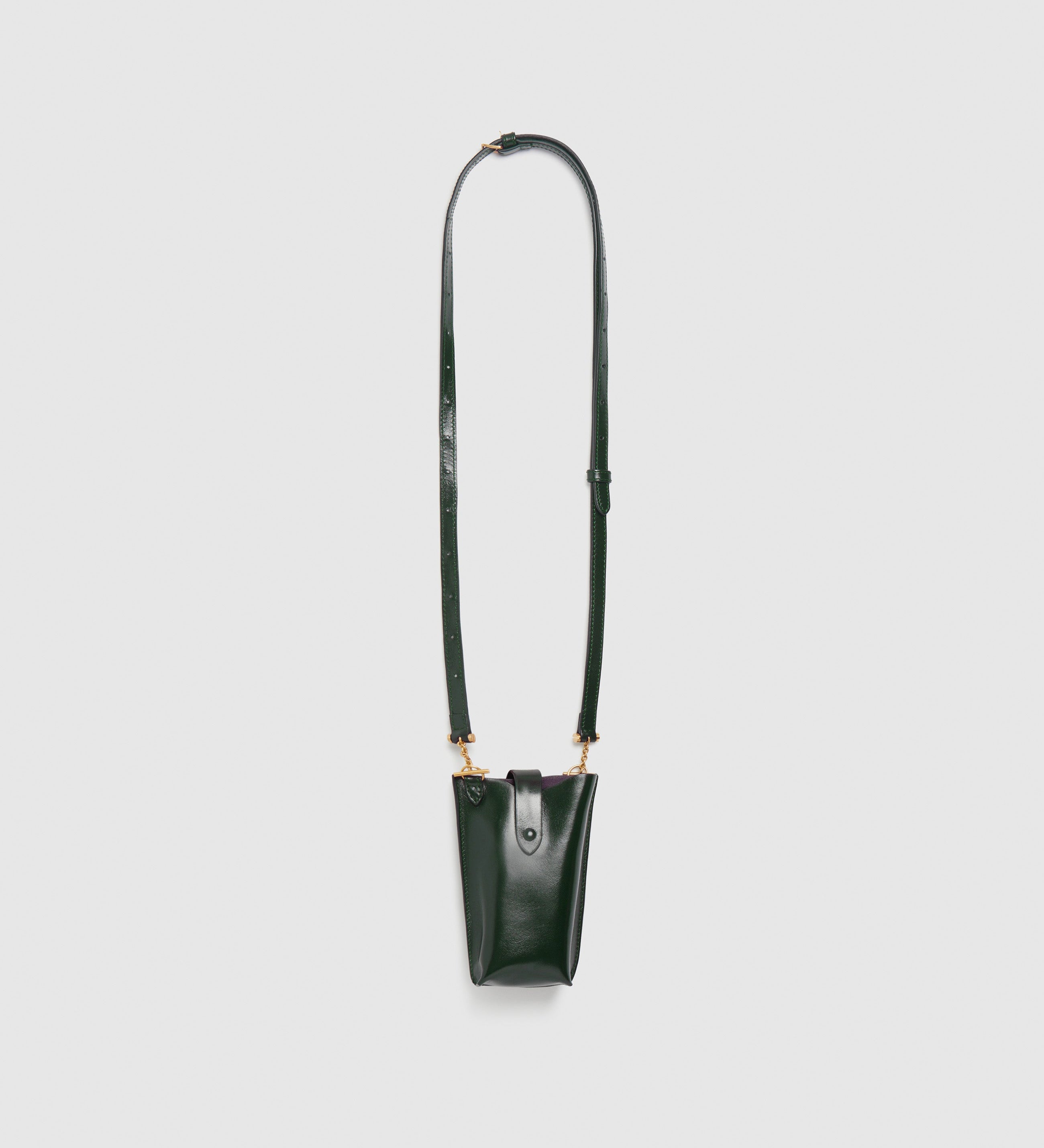 Metier - Minimalist Double Glossy Calfskin Forest Green