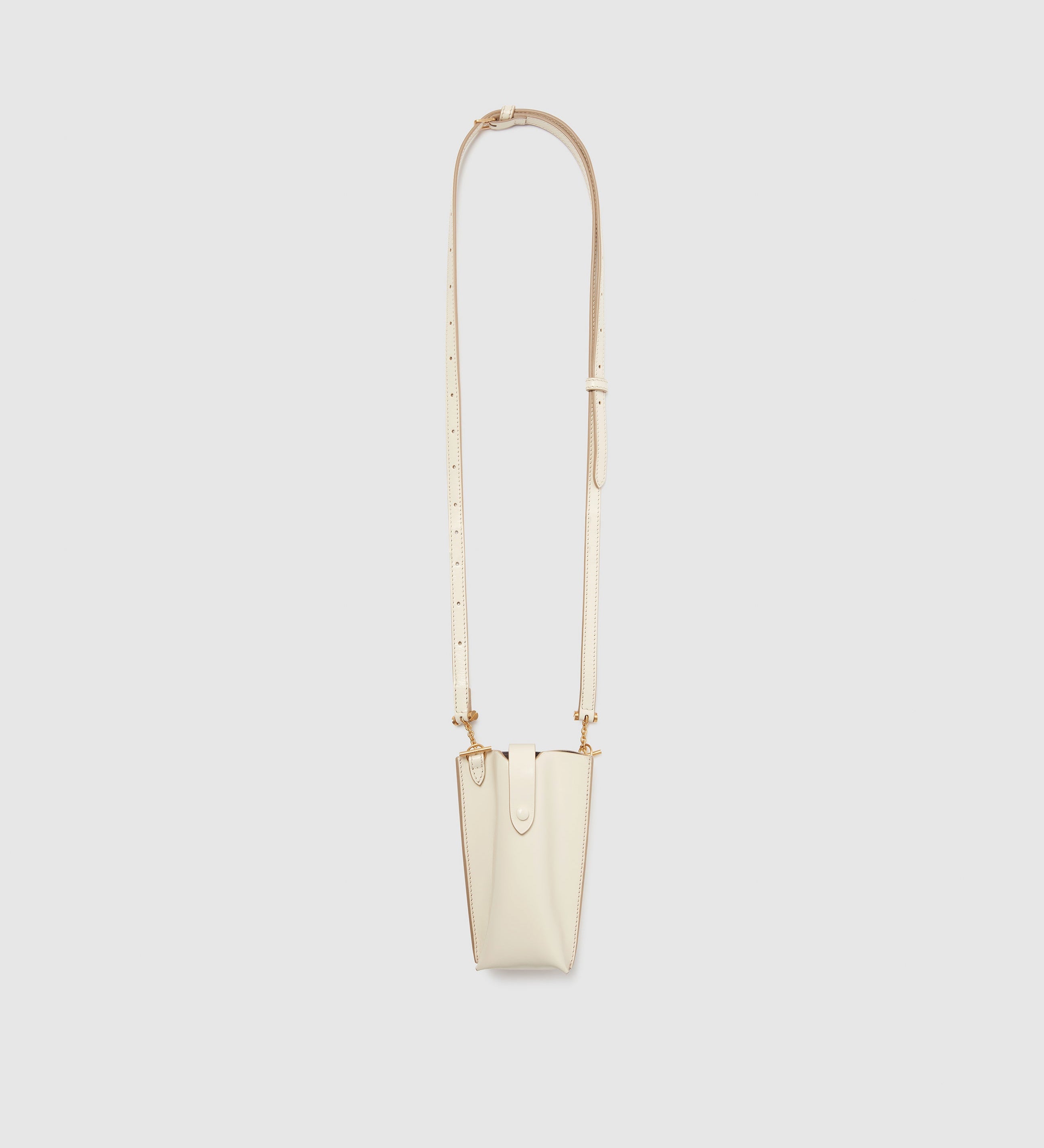 Metier - Minimalist Double Glossy Calfskin White Sand