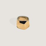Kinn - Mira Sculptural Cigar Band Ring Diamond Gold