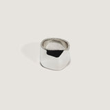 Kinn - Mira Sculptural Cigar Band Ring Diamond Silver