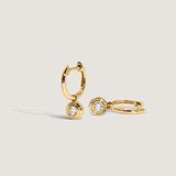 Kinn - Cosette Huggie Earrings Diamond