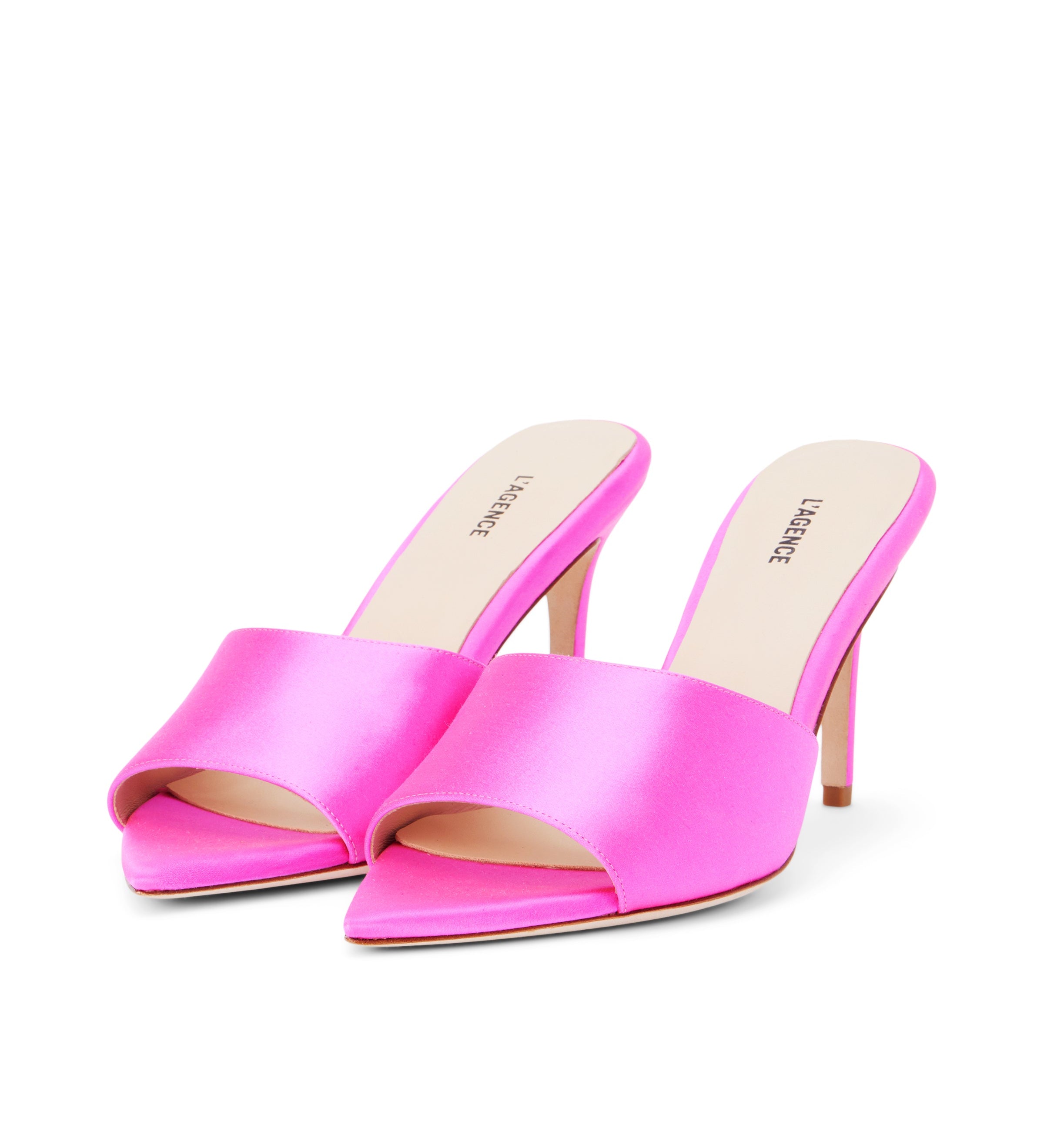 L'AGENCE - Lolita Satin Open - Toe Mule