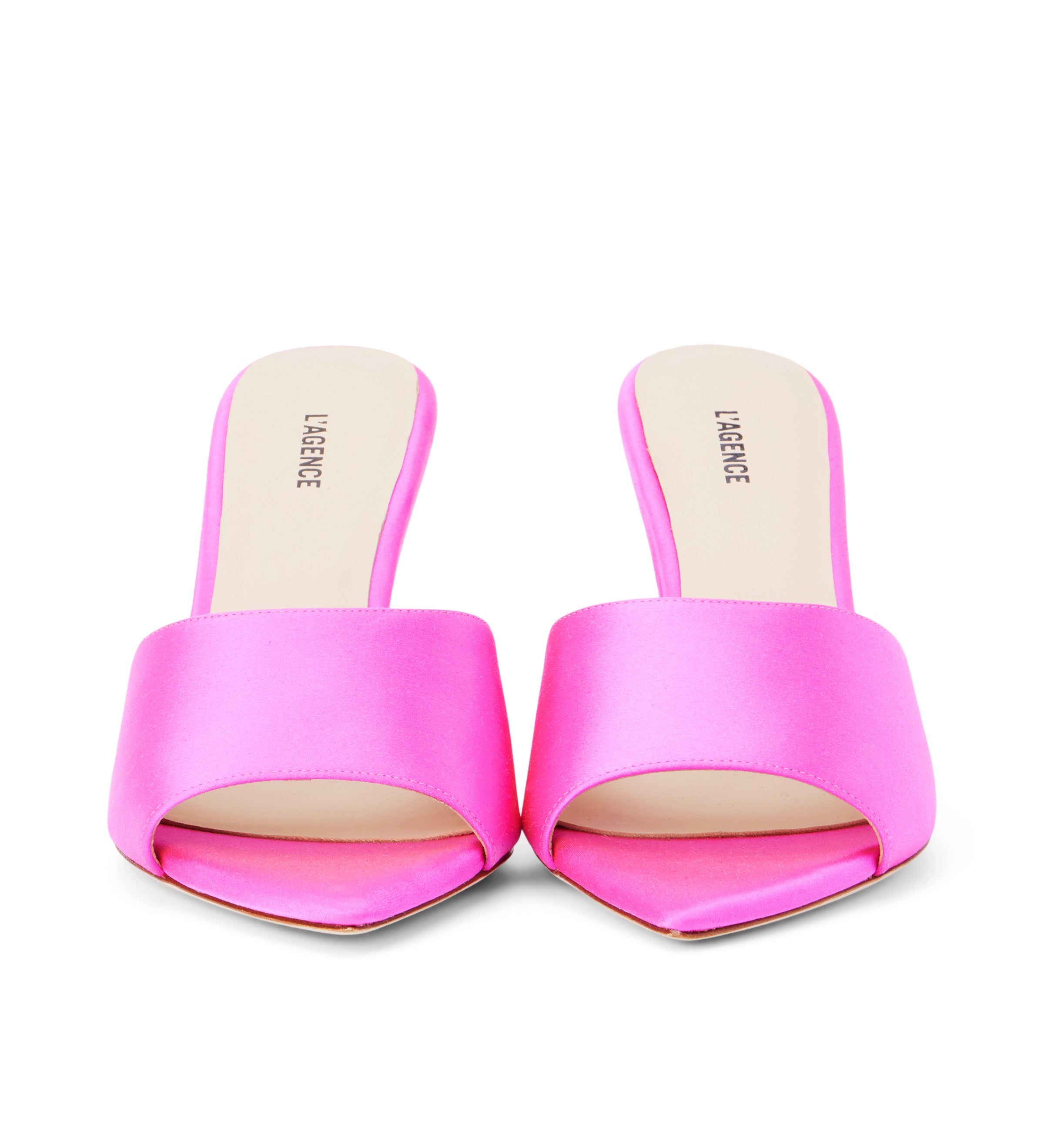 L'AGENCE - Lolita Satin Open - Toe Mule
