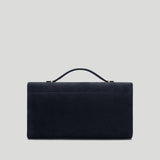 DeMellier - The Vancouver Clutch Midnight Blue Suede And Midnight Blue Smooth