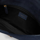 DeMellier - The Vancouver Clutch Midnight Blue Suede And Midnight Blue Smooth
