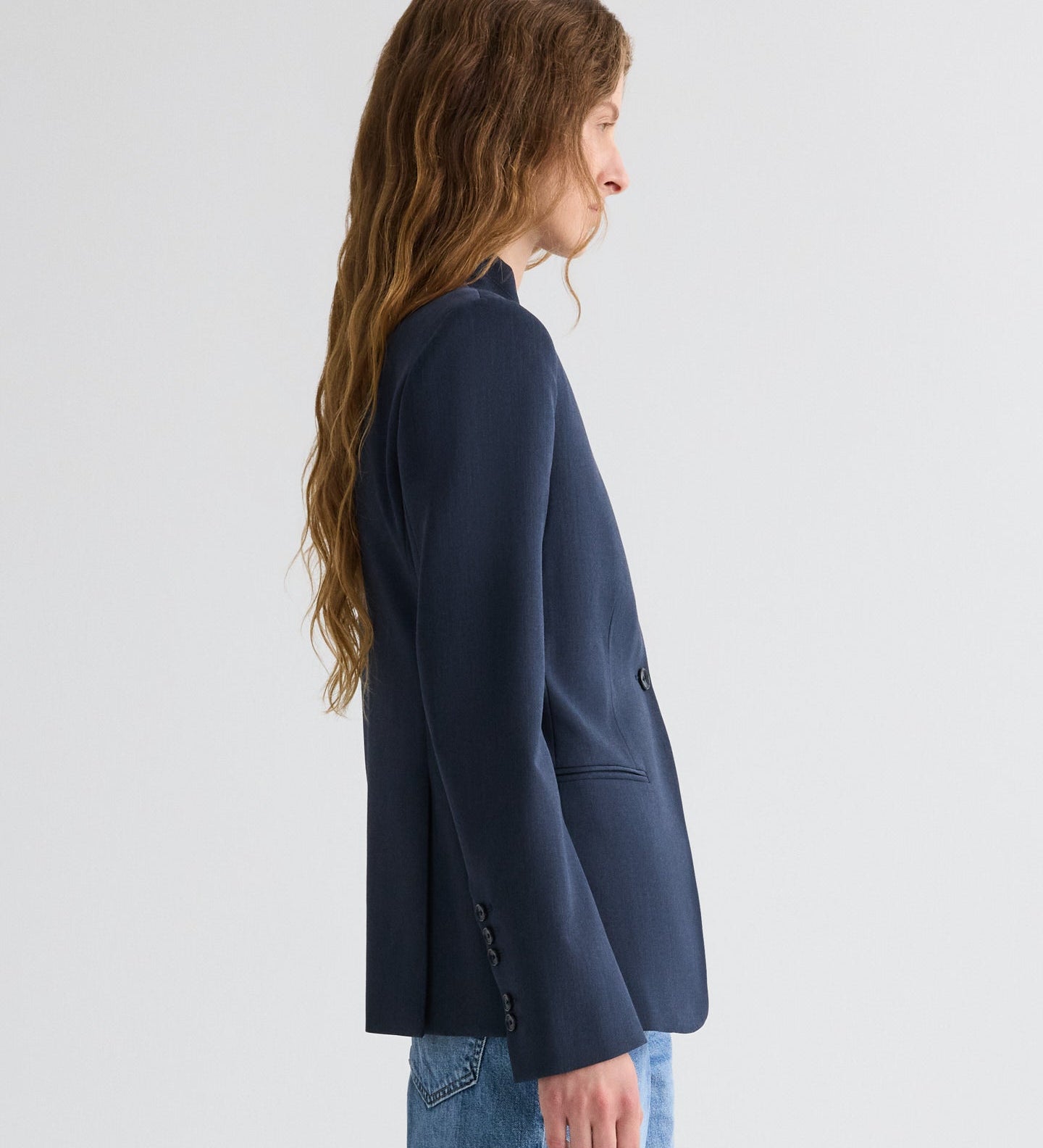TWP - Buttoned Up Blazer in Denim Look Suiting