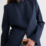 TWP - Buttoned Up Blazer in Denim Look Suiting