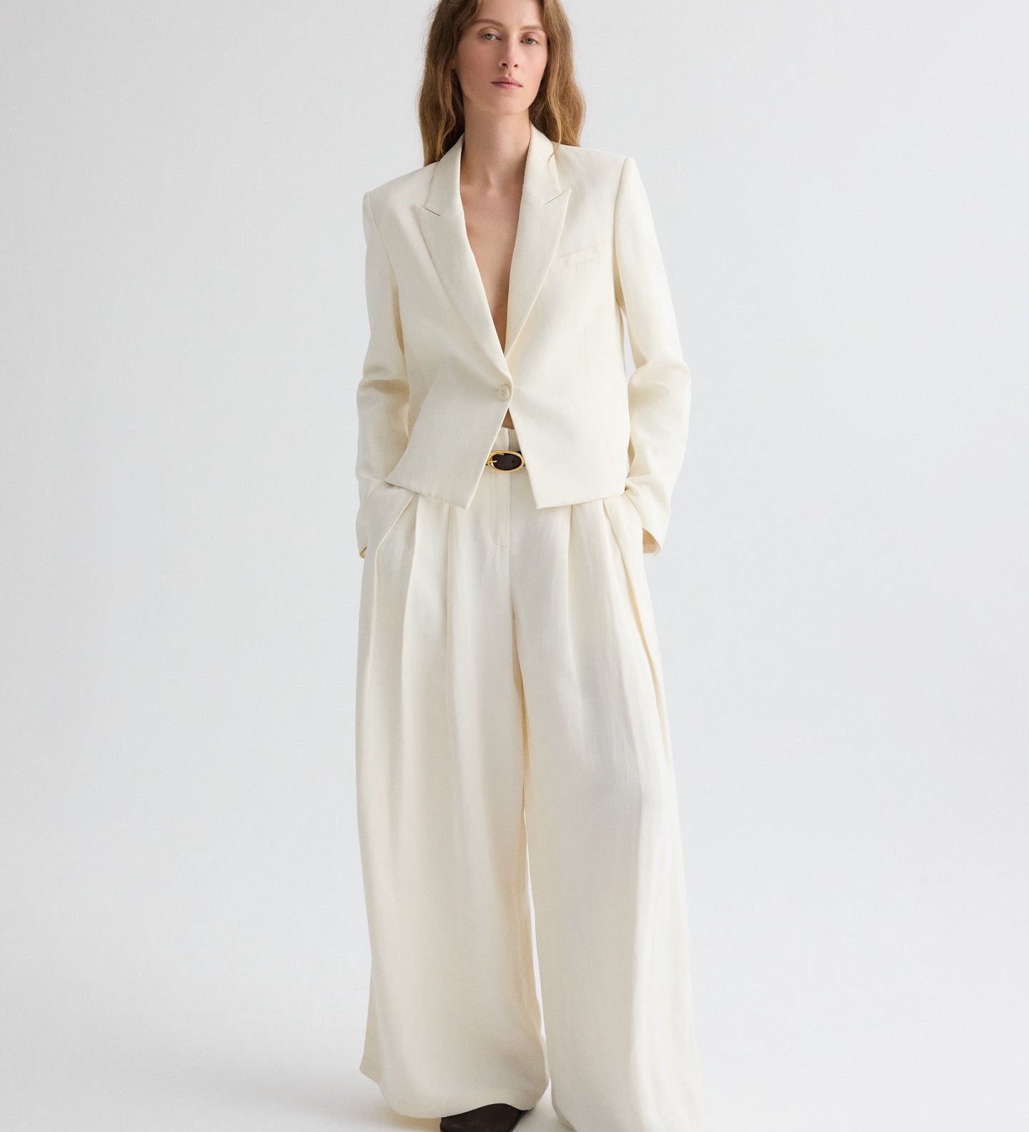TWP - Sawyer Blazer in Coated Viscose Linen