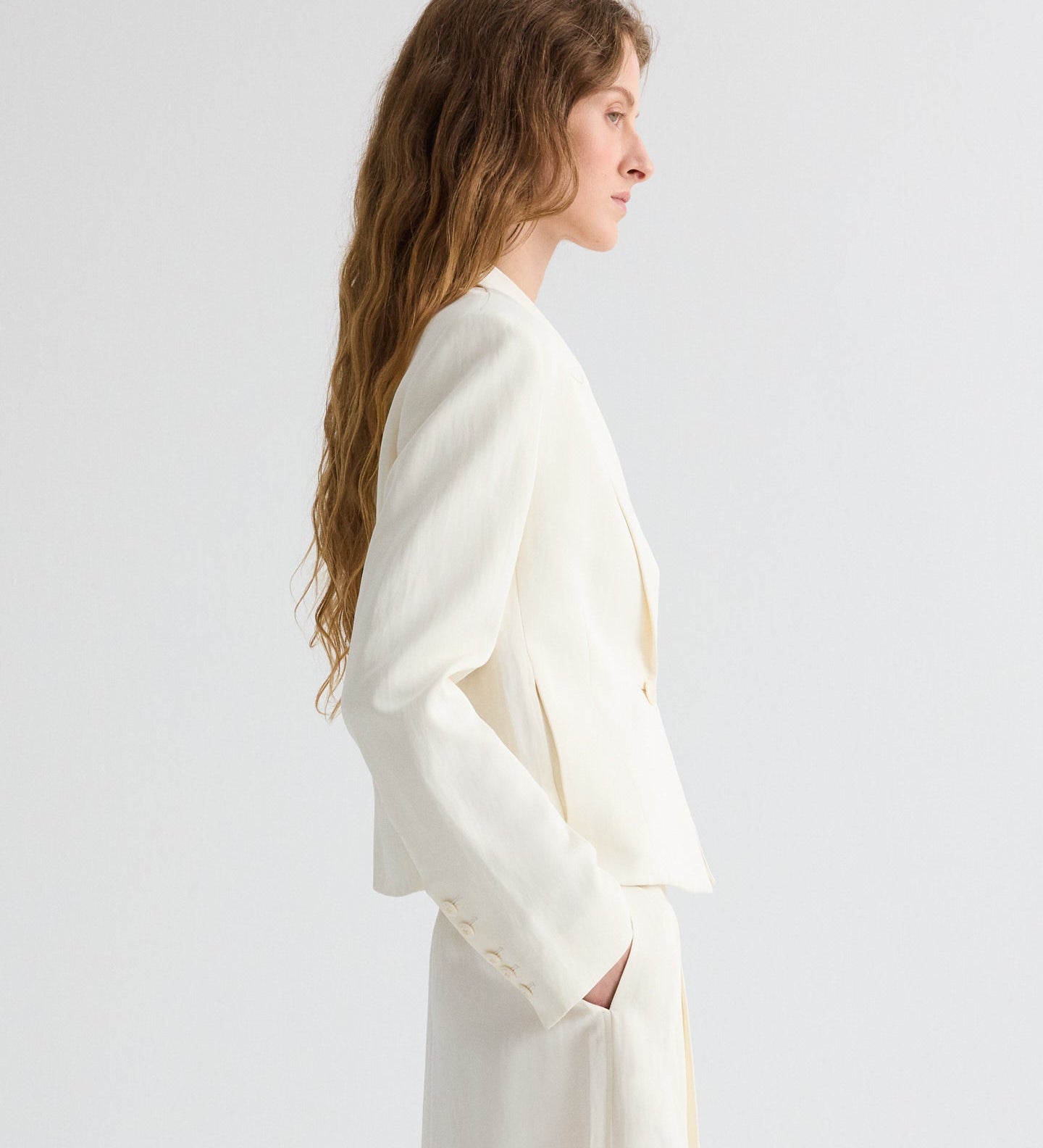 TWP - Sawyer Blazer in Coated Viscose Linen