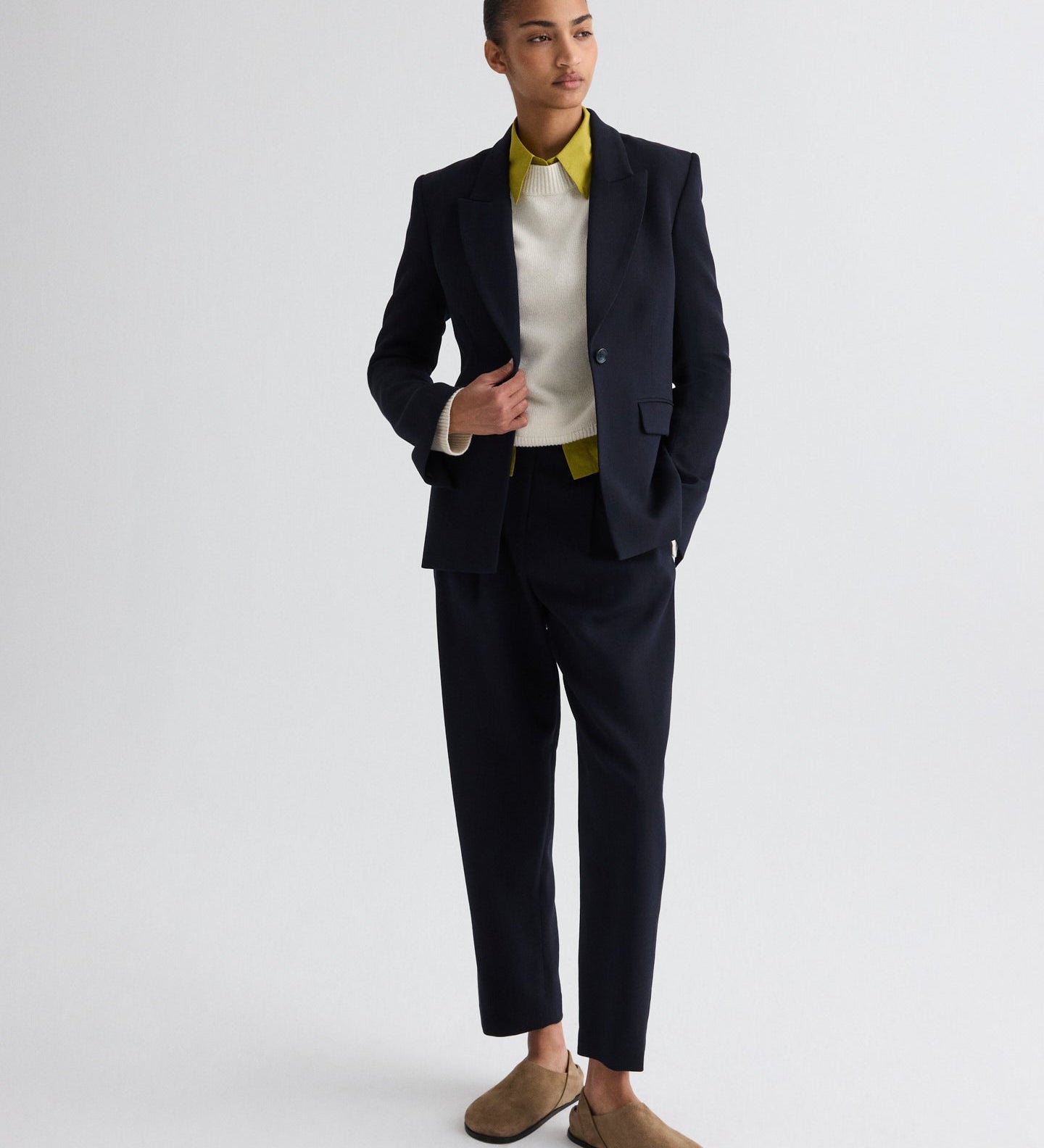 TWP - Her Fit Blazer in Cavalry Twill Suiting