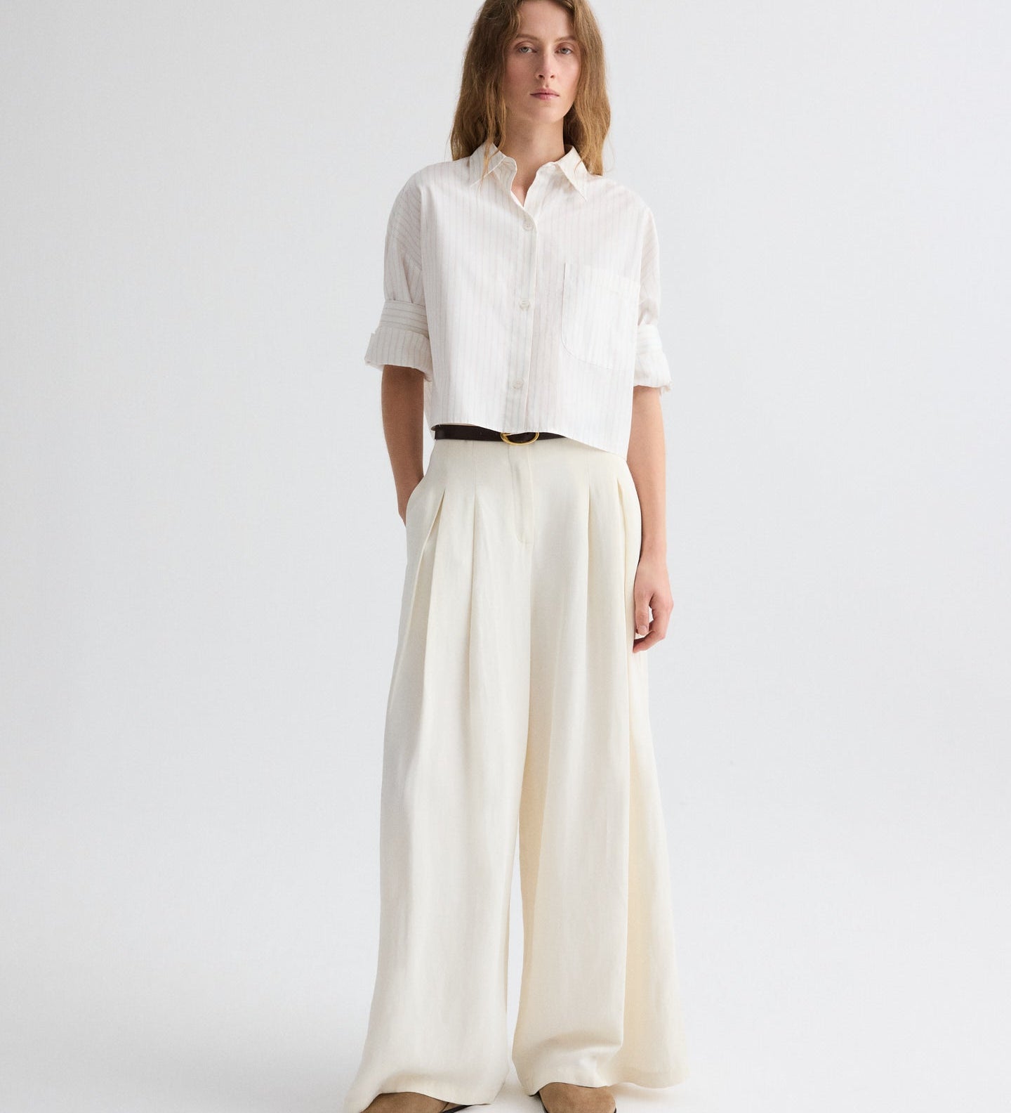 TWP - Drew Pant in Coated Viscose Linen