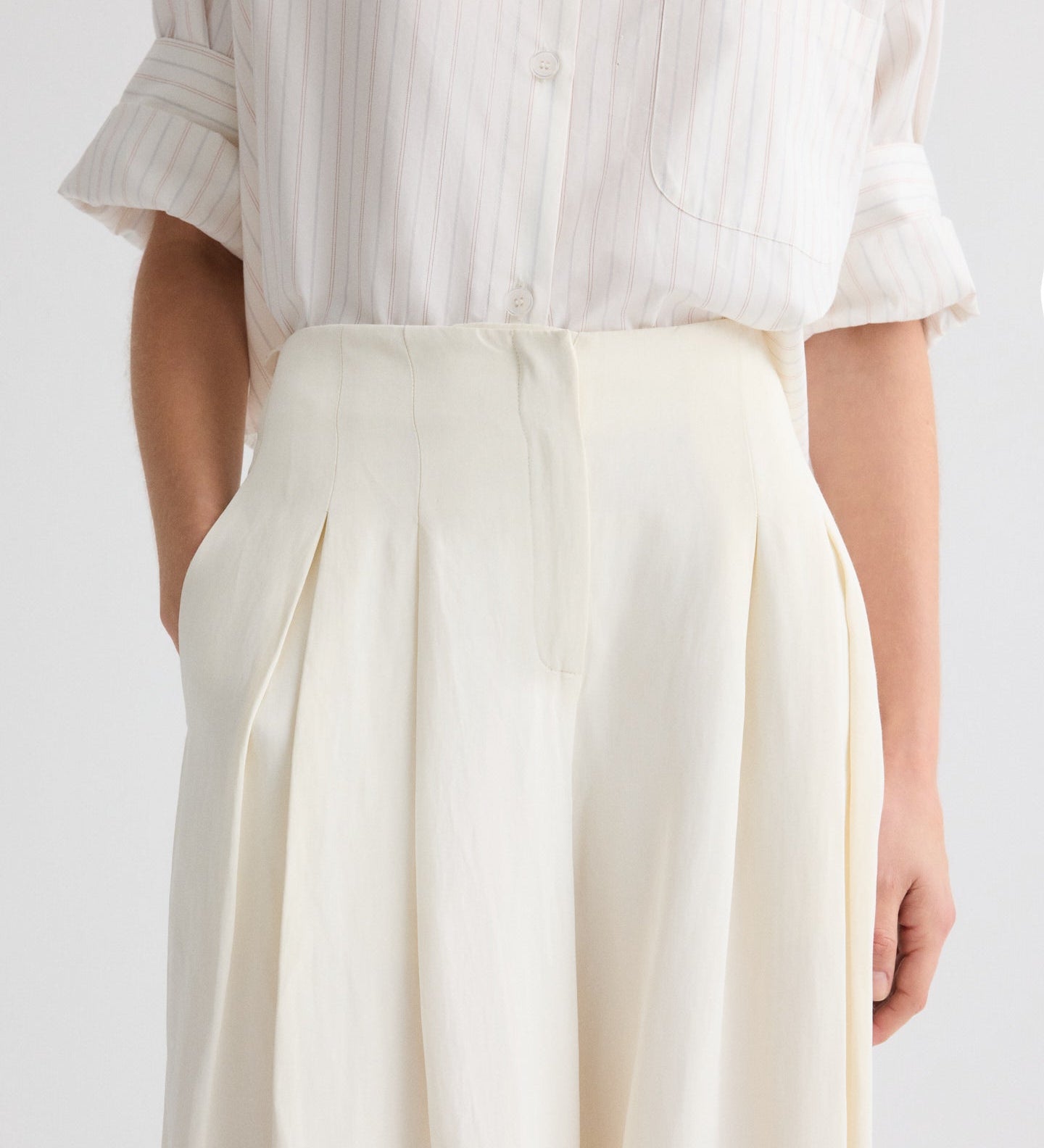 TWP - Drew Pant in Coated Viscose Linen