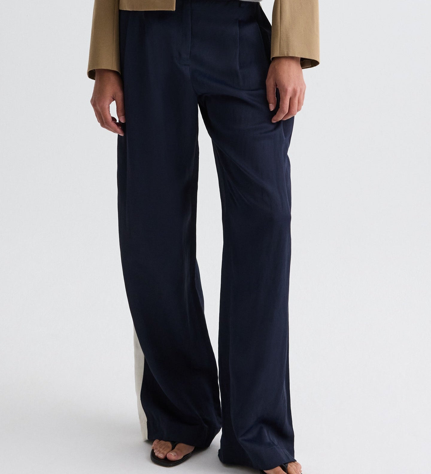 TWP - Sulli Pant with Tux in Coated Viscose Linen