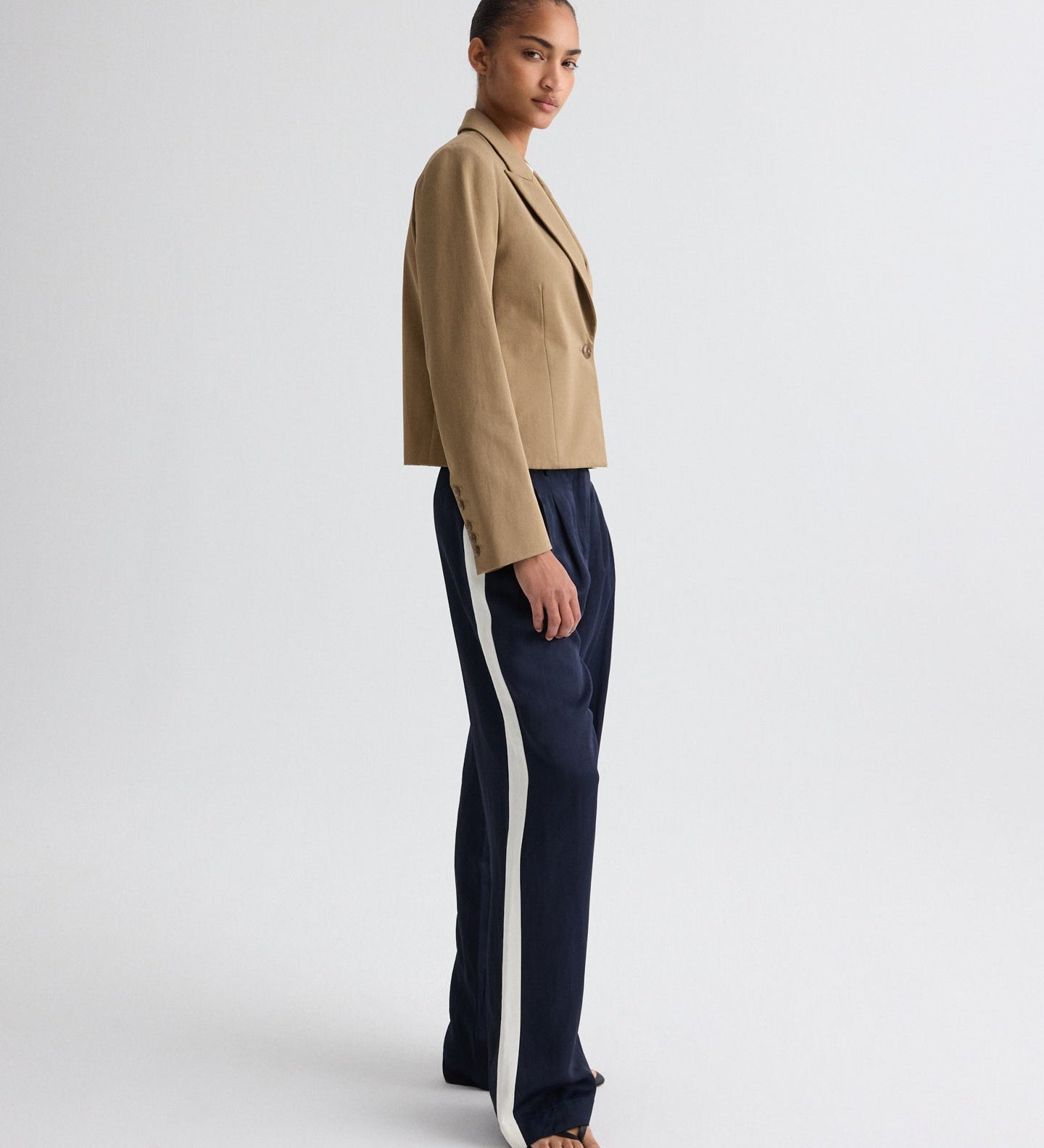 TWP - Sulli Pant with Tux in Coated Viscose Linen