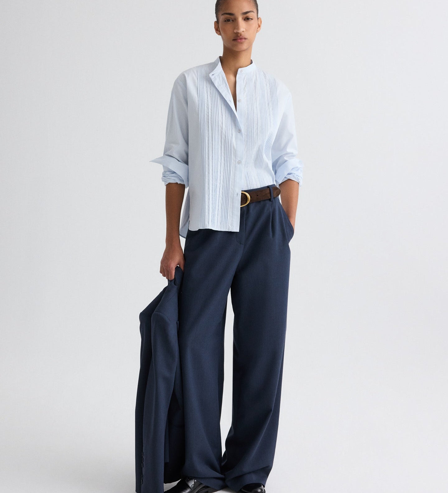 TWP - Hudson St. Pant in Denim Look Suiting