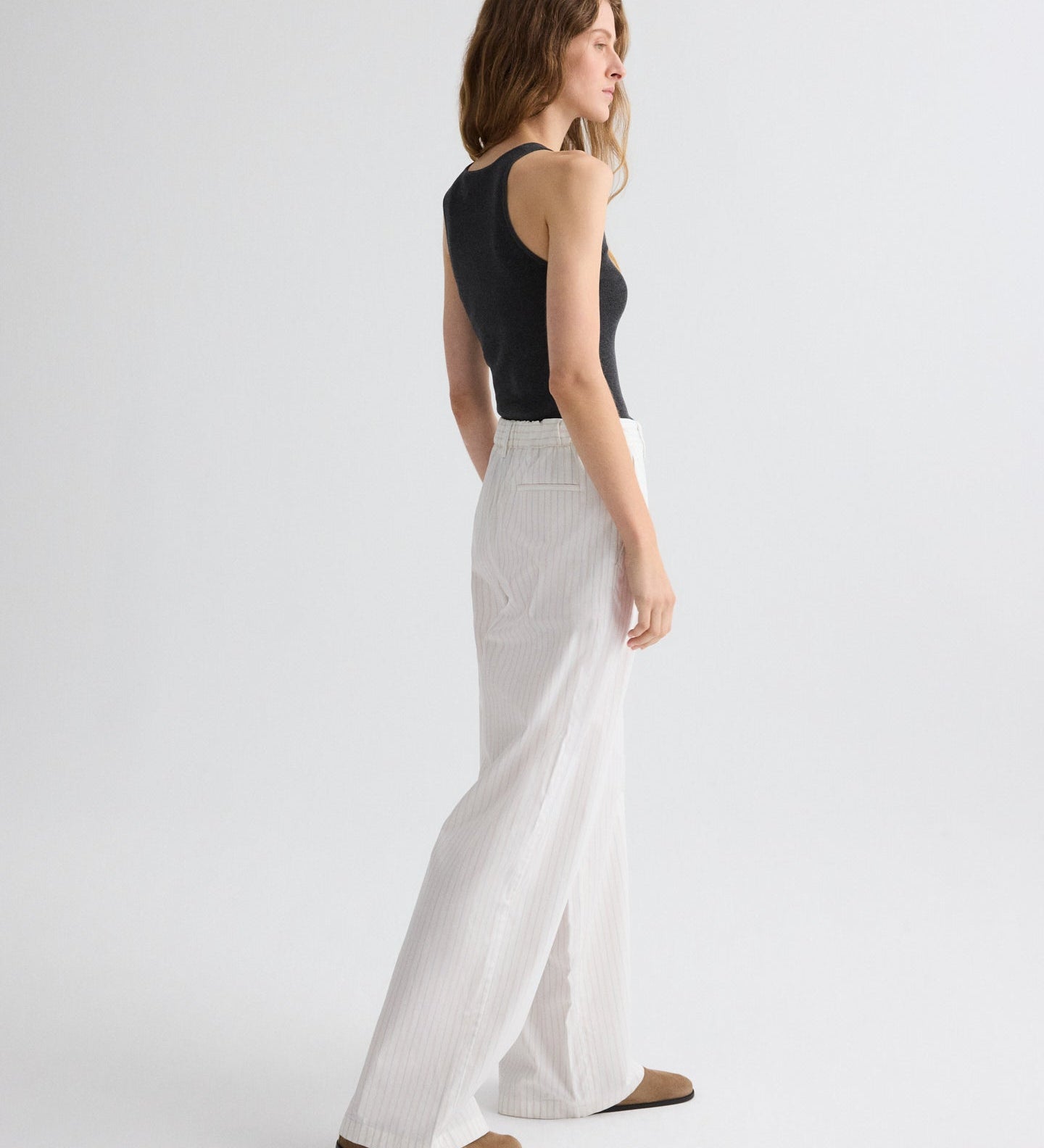 TWP - Hudson St. Pant in Mixed Pinstripe Superpop