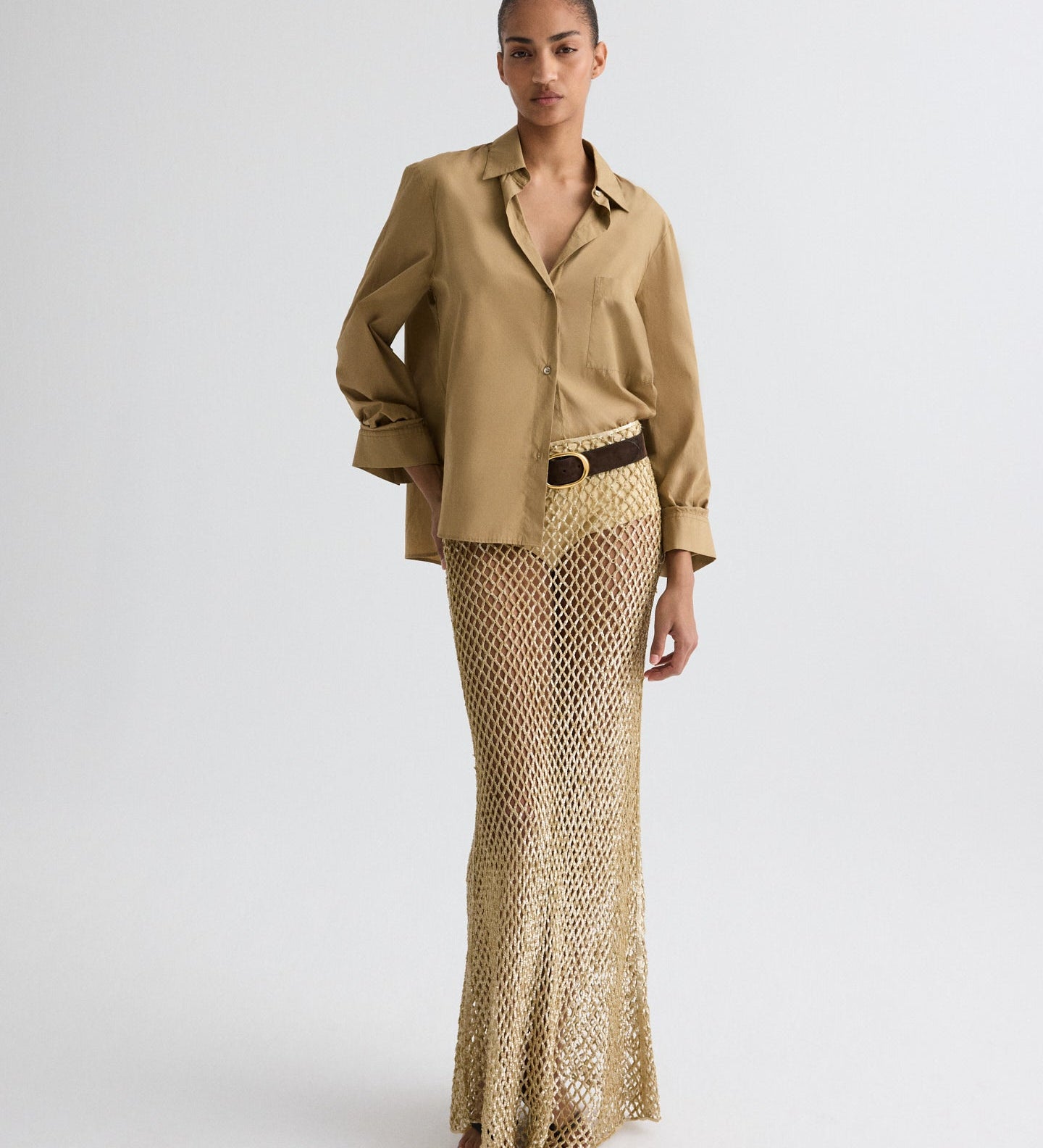 TWP - Sheer Intent Skirt in Sequin Netting