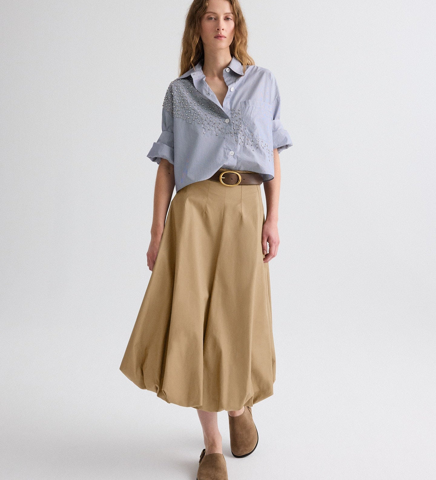 TWP - Full Intentions Skirt in Trench Chino Twill