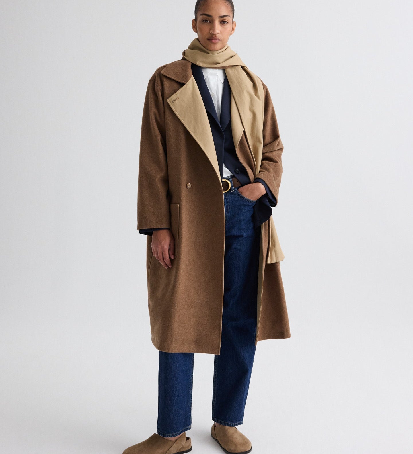 TWP - The Reversible Wrap Around Trench in Cashmere
