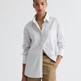 TWP - Big Joe Shirt in Hairline Stripe