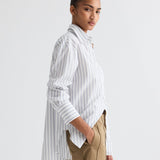 TWP - Big Joe Shirt in Hairline Stripe