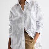 TWP - Big Joe Shirt in Hairline Stripe