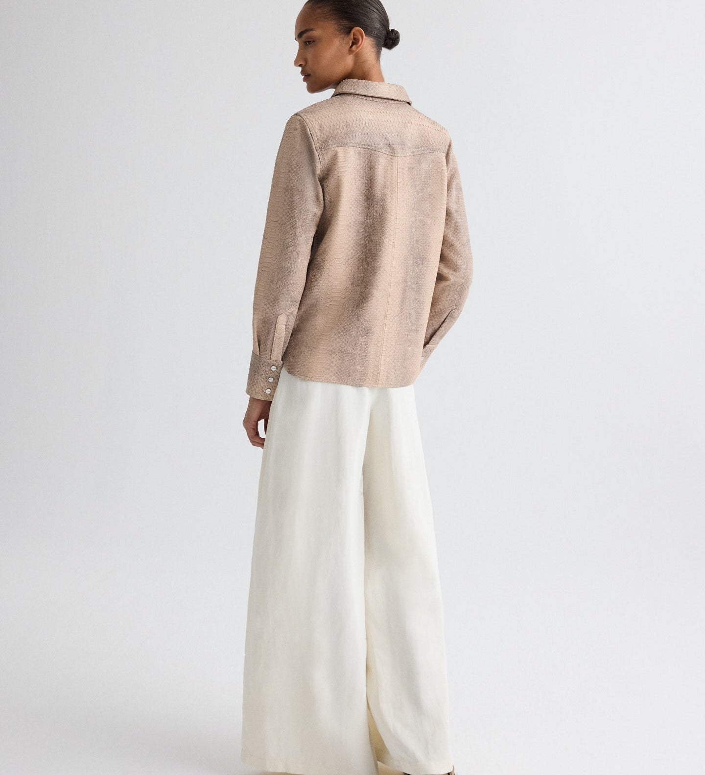 TWP - Ranchers Daughter Shirt in Embossed Python Leather