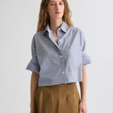 TWP - Next Ex Shirt with Crystals in Baroness Stripe