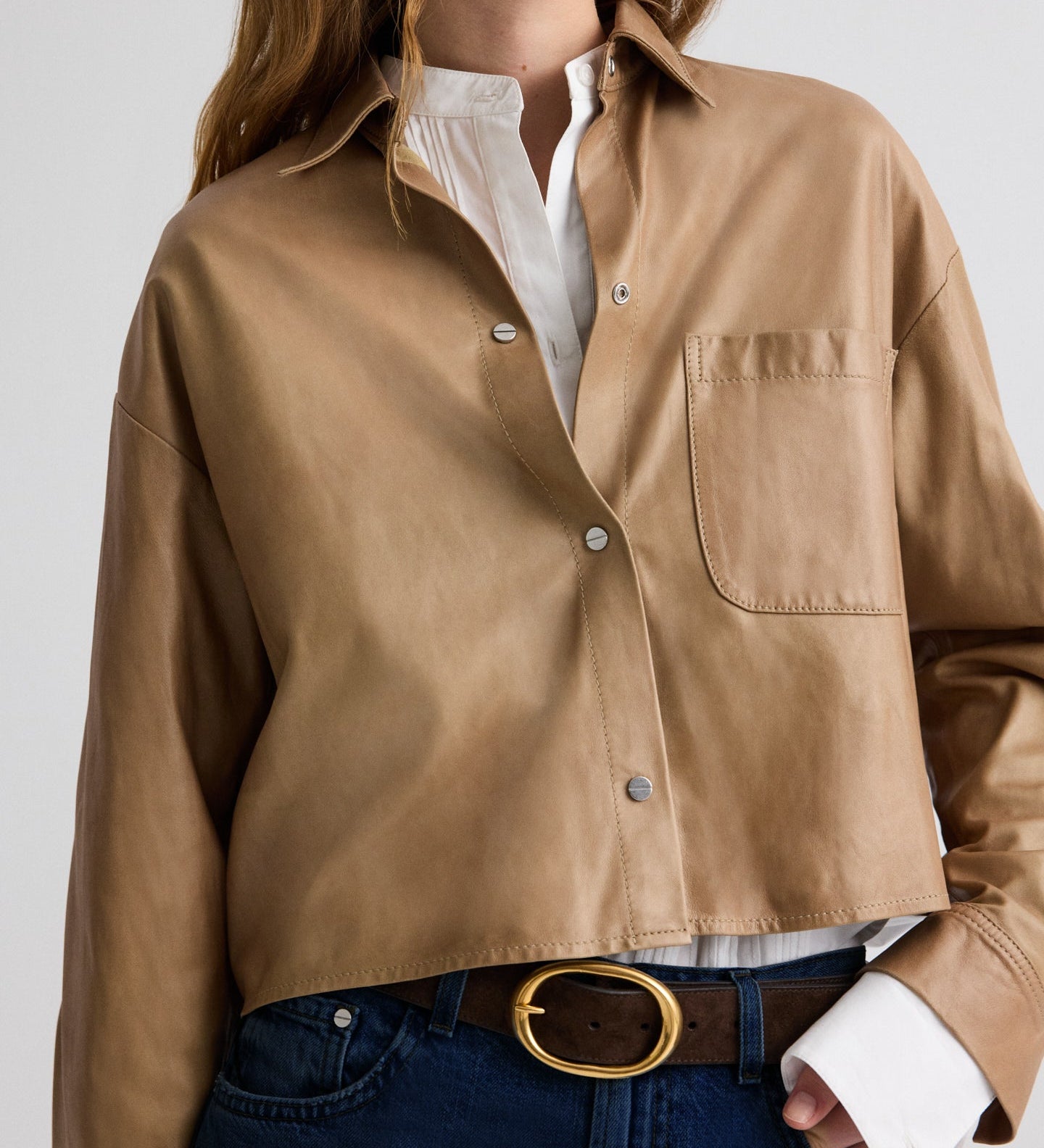 TWP - Little Big Joe Shirt in Paper Leather