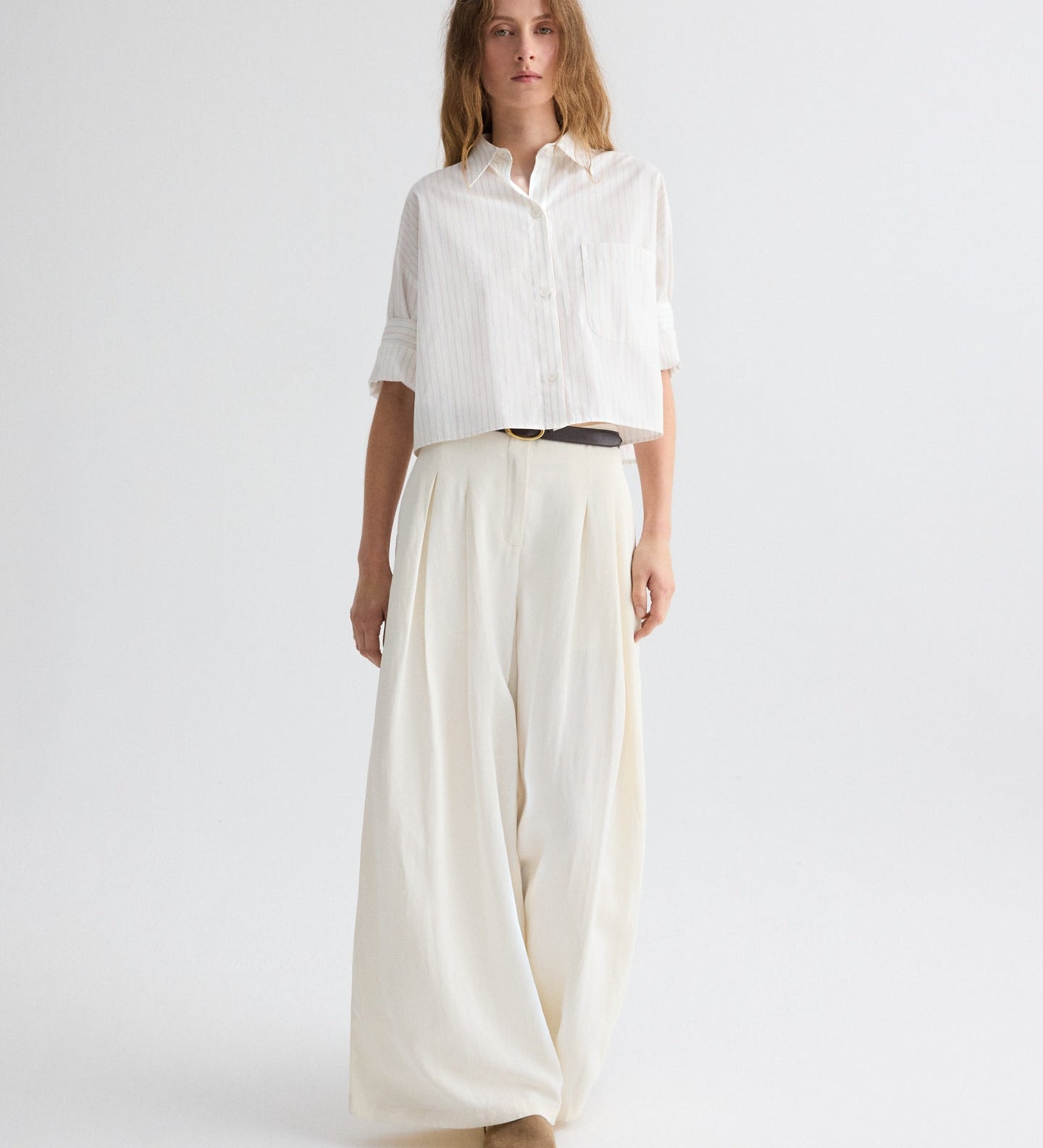 TWP - Next Ex Shirt in Mixed Pinstripe Superpop