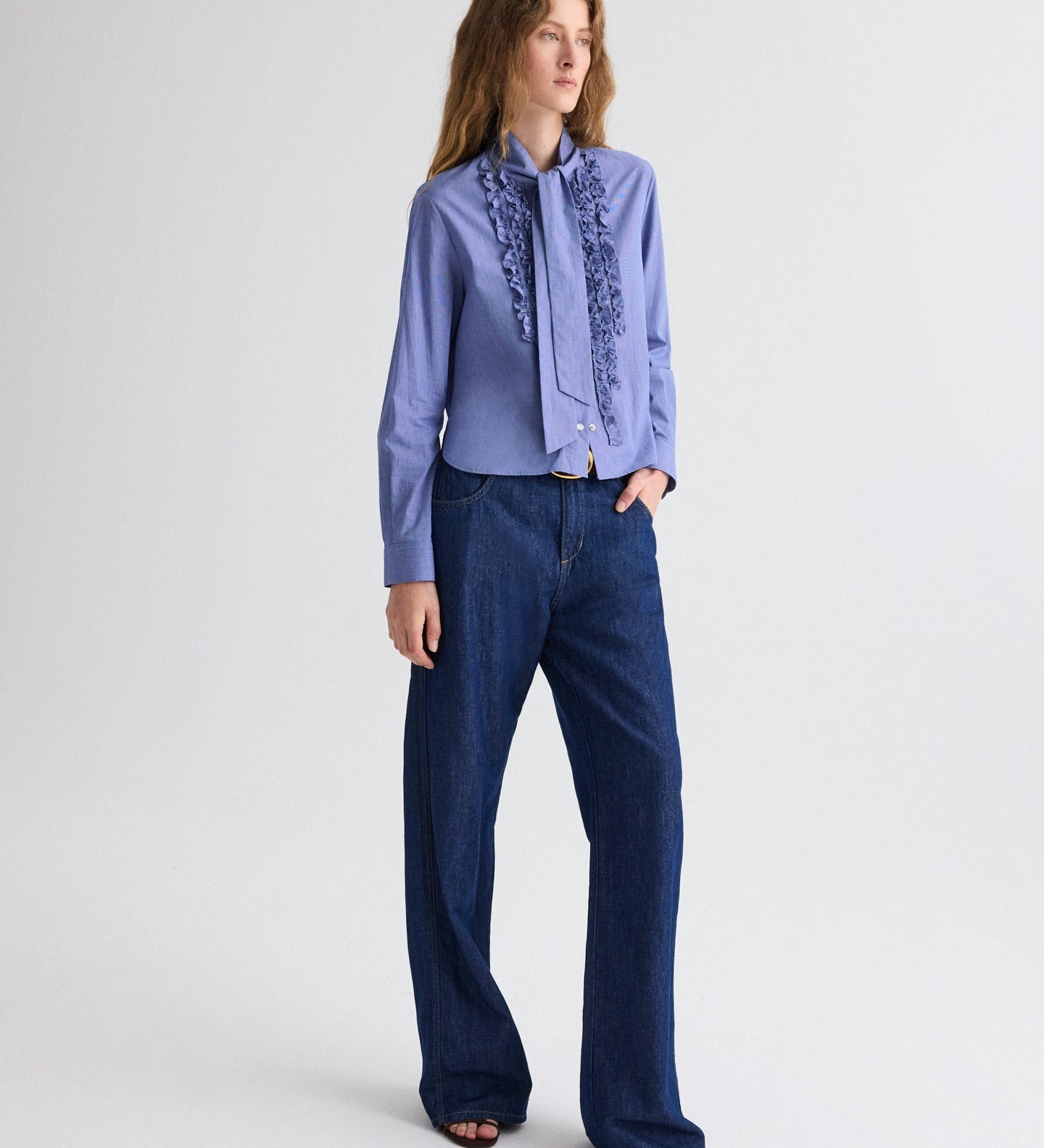 TWP - Connor Top in Micro Check