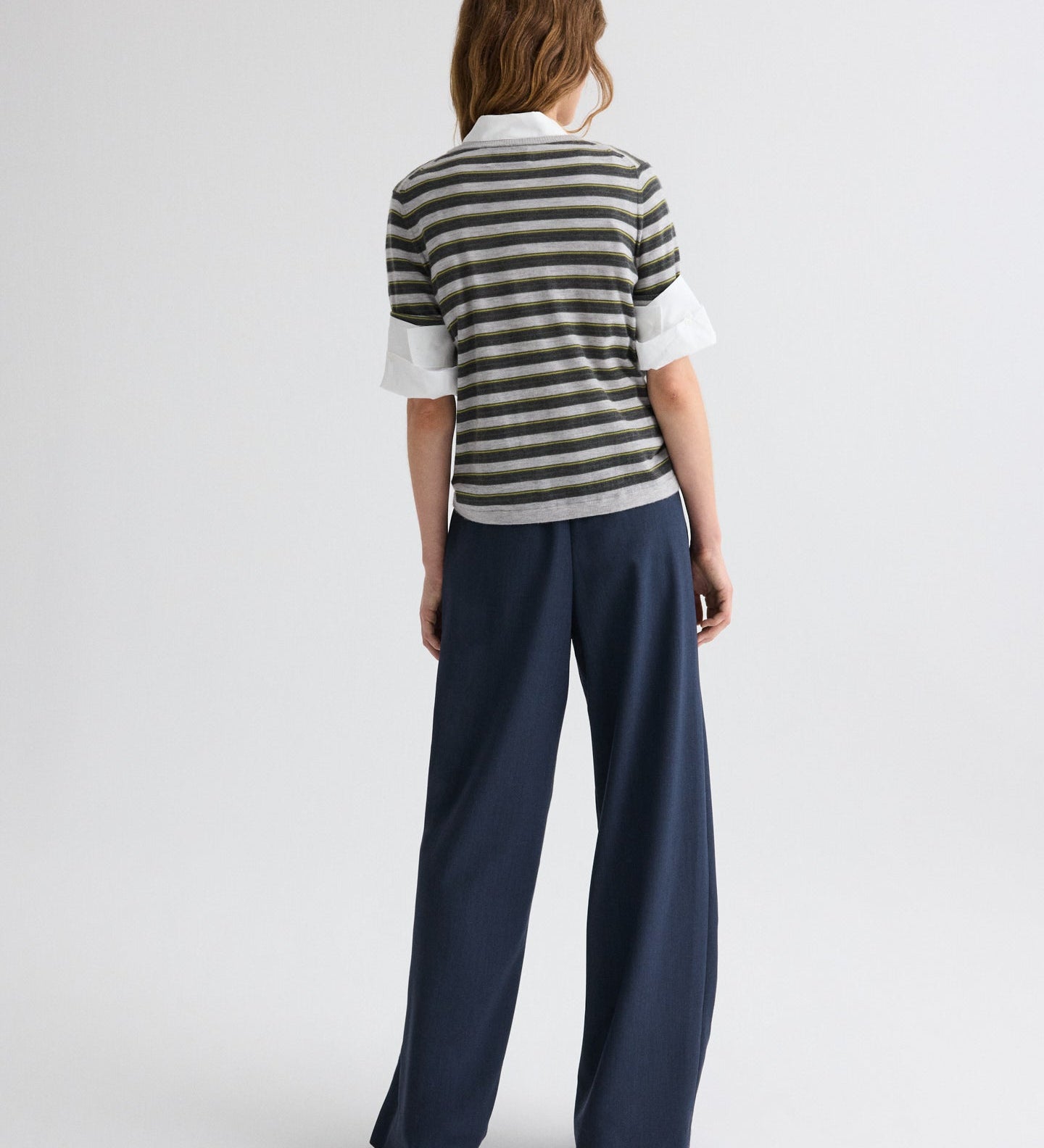 TWP - Striped True Crewneck in Superfine Cashmere