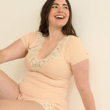 DOEN - NALIA TEE - - LIGHT PEACH SORBET
