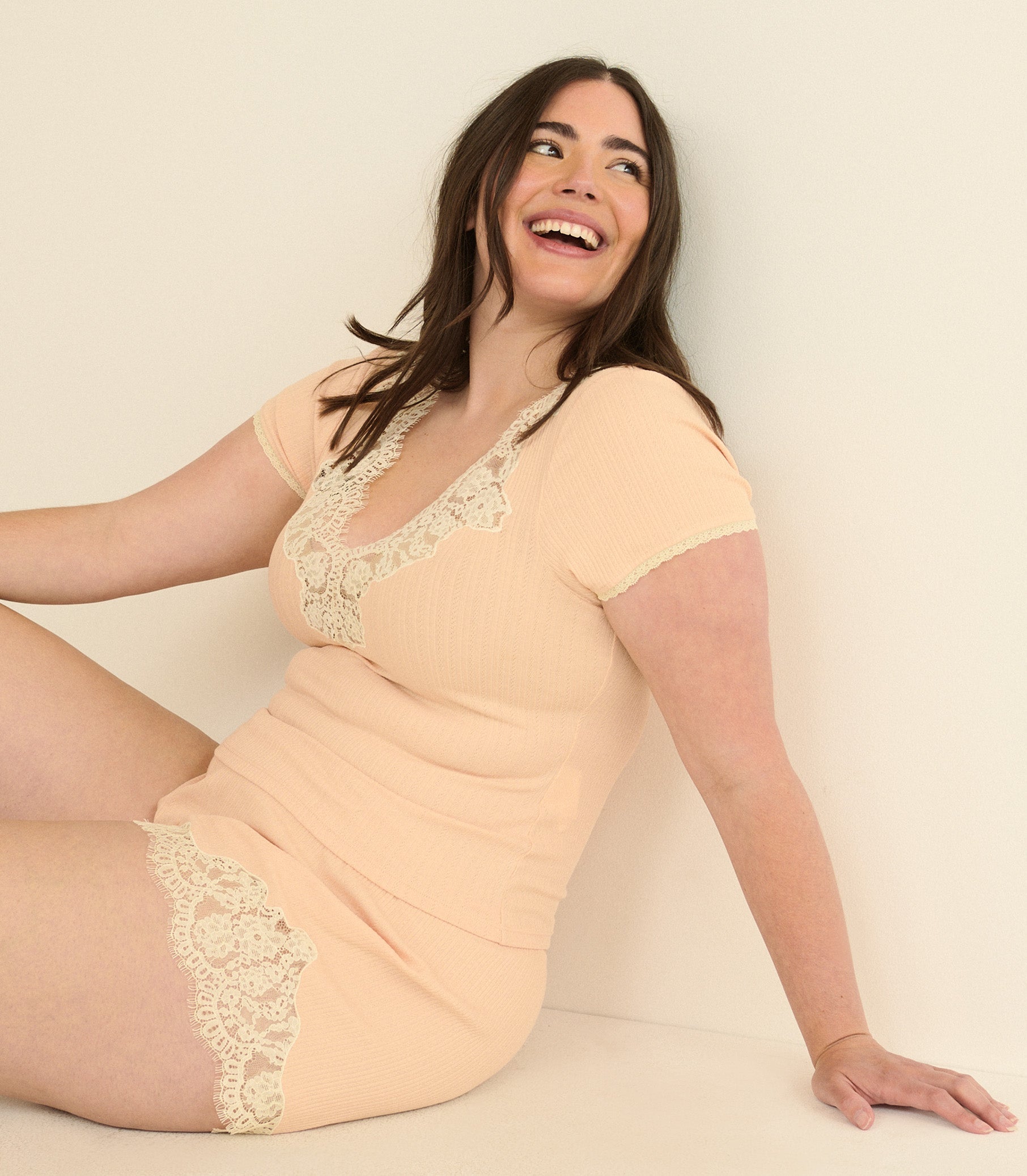 DOEN - NALIA TEE - - LIGHT PEACH SORBET