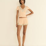 DOEN - NALIA TEE - - LIGHT PEACH SORBET