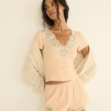 DOEN - NALIA TEE - - LIGHT PEACH SORBET