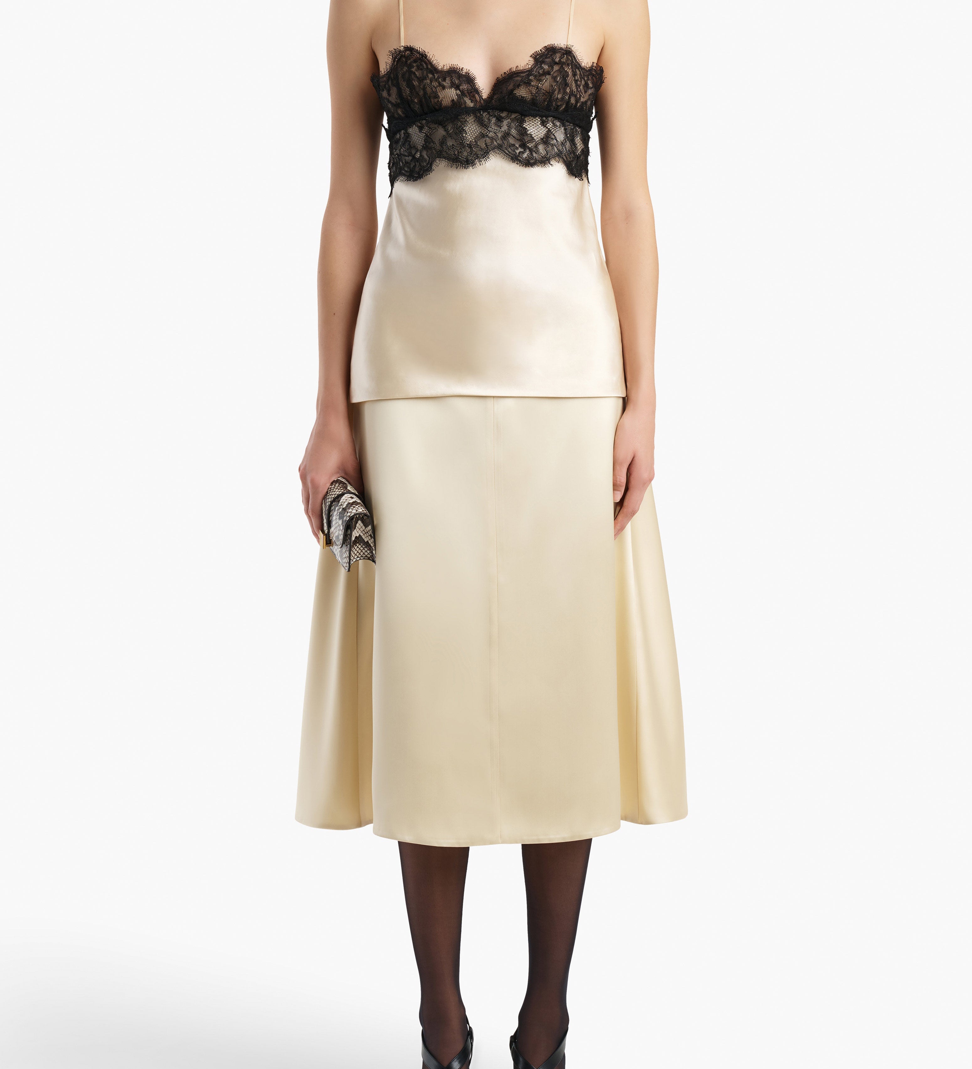 Khaite - Nania Skirt in Champagne