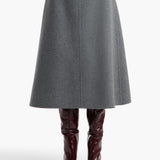 Khaite - Nania Skirt in Grey Melange