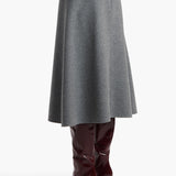Khaite - Nania Skirt in Grey Melange