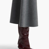 Khaite - Nania Skirt in Grey Melange