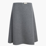 Khaite - Nania Skirt in Grey Melange