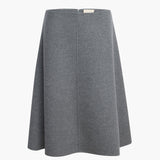 Khaite - Nania Skirt in Grey Melange