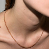 Dorsey - FLOATING ETERNITY NECKLACE IN 3.5MM NANO MORGANITE, 18K GOLD VERMEIL