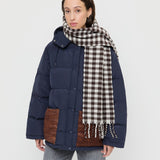 Loeffler Randall - Nara Brown/Grey Gingham Scarf